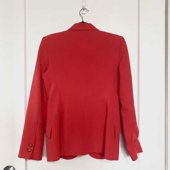 L’AGENCE Hibiscus Chamberlain Blazer w/ Gold Button Closure Size US 4 - Picture 9 of 11